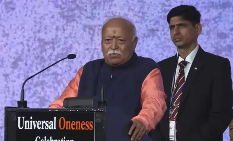 Unity in Diversity is in Indias DNA RSS Chief Mohan Bhagwat in New York