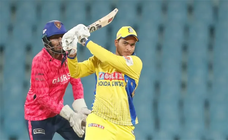Prashant veer stunningly replicates MS Dhonis iconic helicopter shot for Noida Super Kings in UP T20 League
