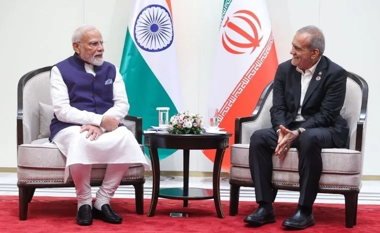PM Modi meets Iran President in Bishkek 