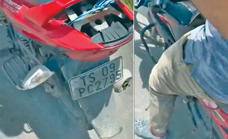 Rapido on Police Bike In Warangal Viral Video
