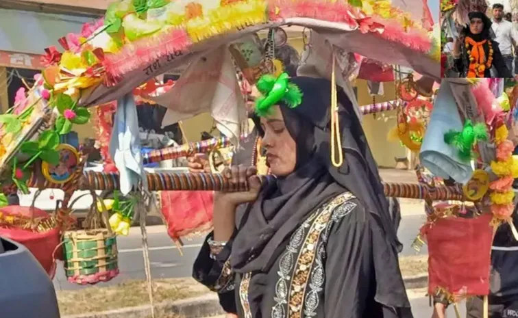 Muslim woman Hindu husband, and a Burqa Kanwar Yatra