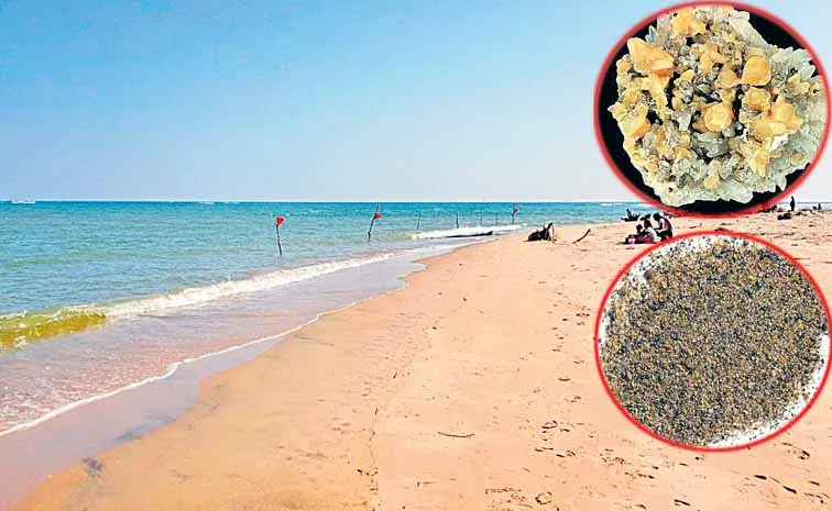 Five kilos of pure monazite found in 1000 kilos of sand on the Kalingapatnam coast