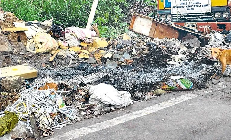 Woman Incident Garbage dump at Tank Bund