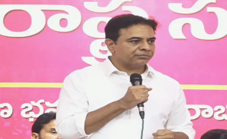 BRS KTR Hits Out At Congress Govt