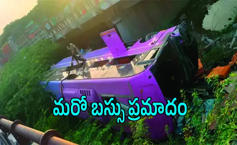 Private Bus And DCM Accident in Anantapur