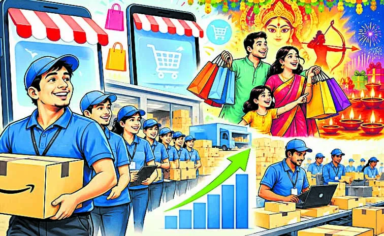 పండగ సీజన్‌లో ఉపాధి పరవళ్లు 