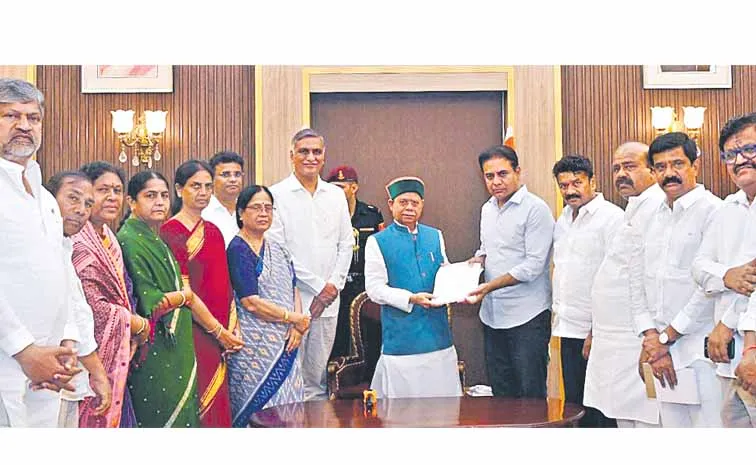 BRS MLAs submit 13 page petition to Governor