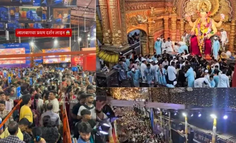 Lalbaugcha Raja Day 1 Long Queues VIP Debate2