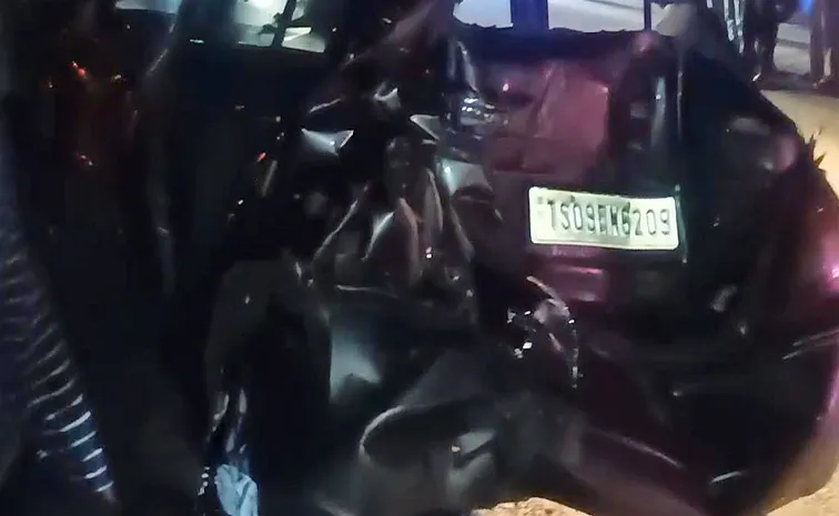 Speeding Truck Rams Ambulance 5 Cars in Miryalaguda One Killed