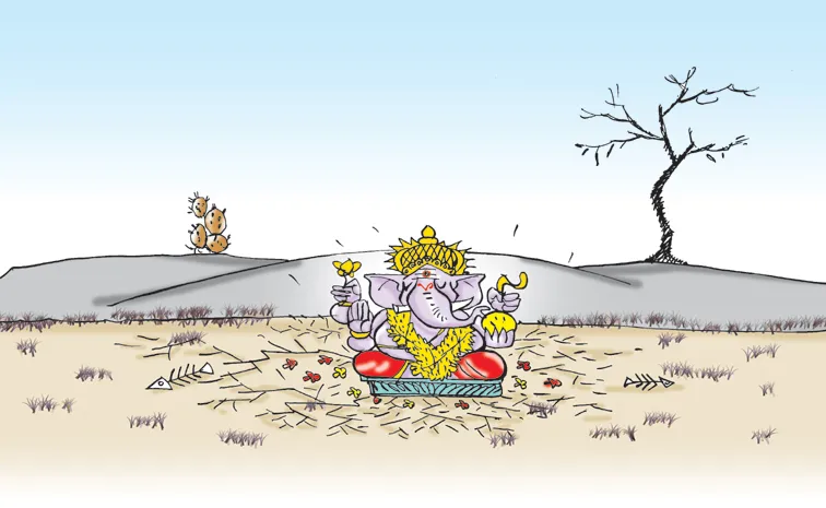 Sakshi Editorial On Drought situation For Ganesh immersion By Vardhelli Murali
