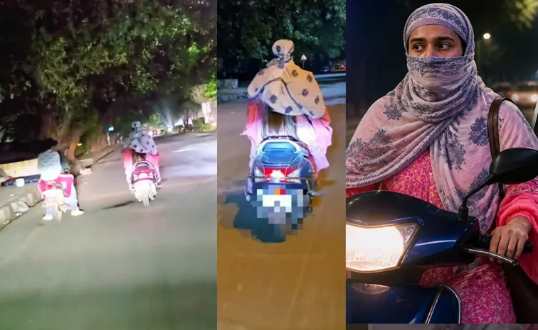 Video Viral Man rides In Delhi dressed as a woman Experiment turns scary