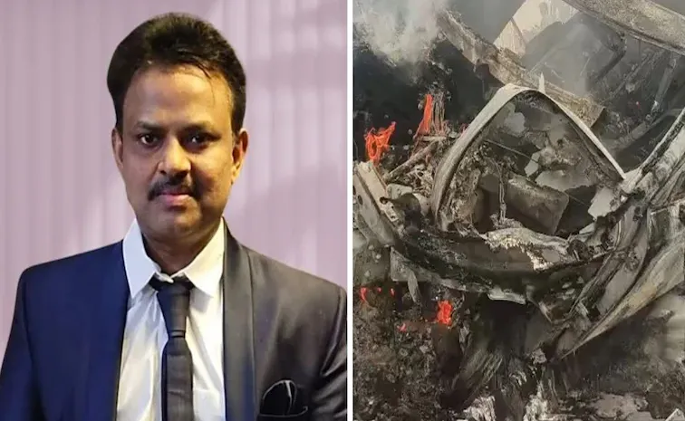 Neurosurgeon burnt to death after car hits divider in Suryapet