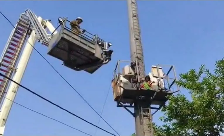 Woman Climbs Lucknow Tower Near UP CM Residence