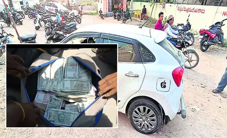 cash bag Theft car driver in kakinada
