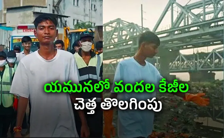 Bittu Tabahi Takes on Yamuna Removes 585 Kg of Waste in Nearly 5 Hours