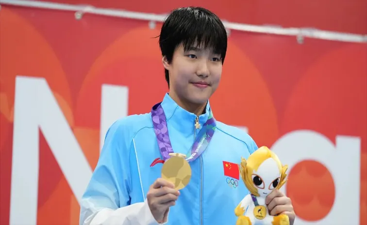 13-year-old Chinese athlete Yu Zidi wins three gold medals at Asian Games 2026