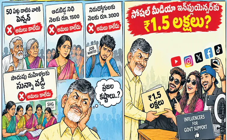 AP People Fires On Chandrababu govt fot Influencer Policy