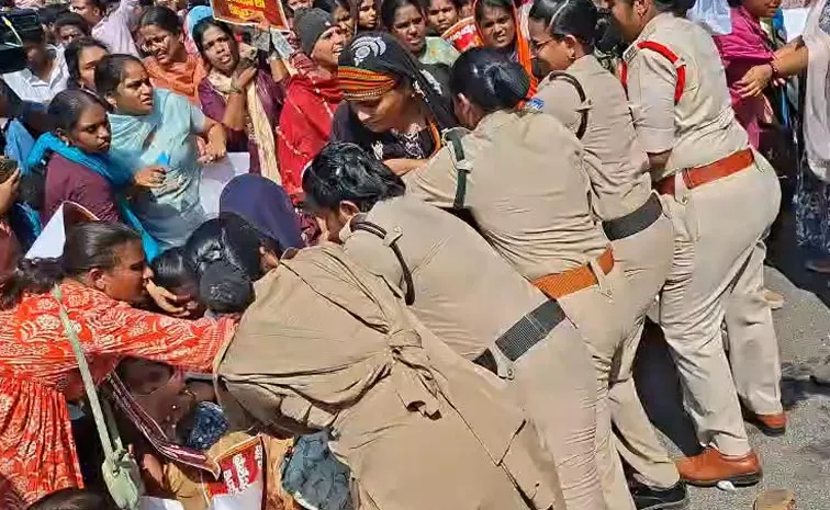 విజయవాడలో ఉద్రిక్తత.. పోలీసుల ఓవరాక్షన్‌
