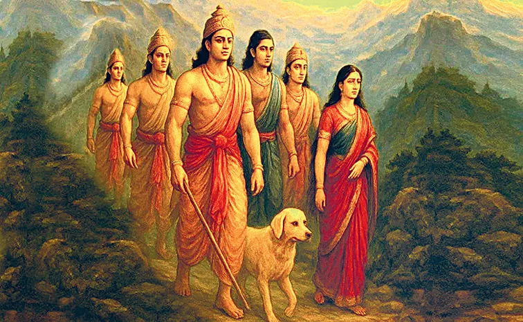 Yudhishthira chooses dog over heaven in Mahabharatam
