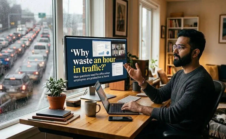 Man questions need for office when employees are productive at home