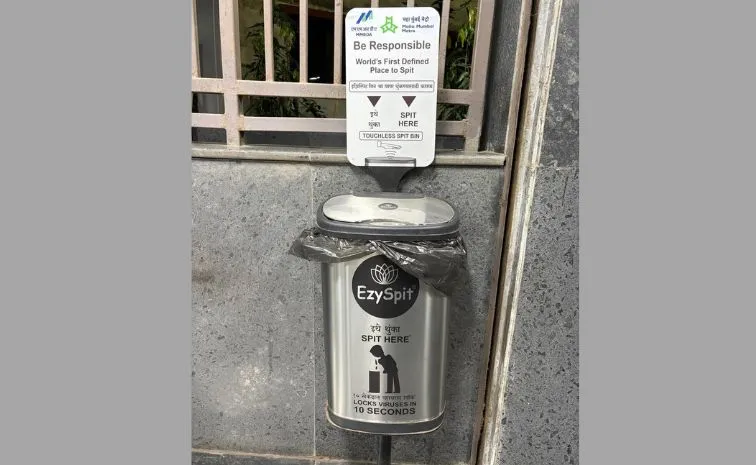 Mumbai Metro touchless spit bin sparks discussion