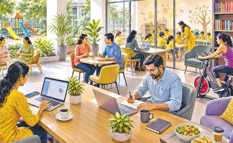Office space for parents right where their children study