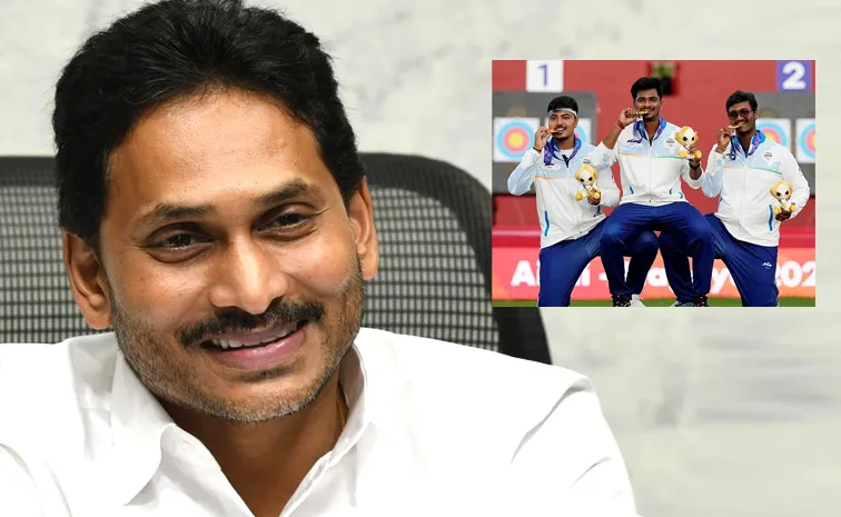 YSRCP Chief YS Jagan congratulates the Indian archery players