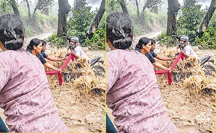 Bride Saves Biker From Flood With Dupatta