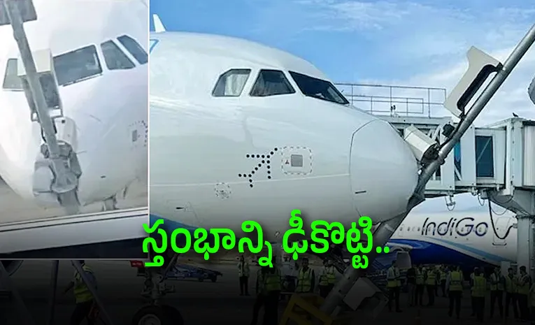 Indigo Plane Hits Pole While Landing At Srinagar Airport
