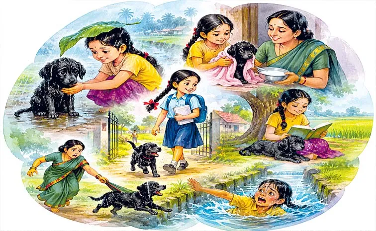 Hero Dog Saves Little Girl From Drowning In Canal