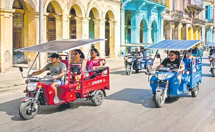 Cuba Solar Autos Fuel Crisis Transportation