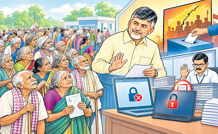 Chandrababu Govt: Portal closed without even chance to apply new pensions