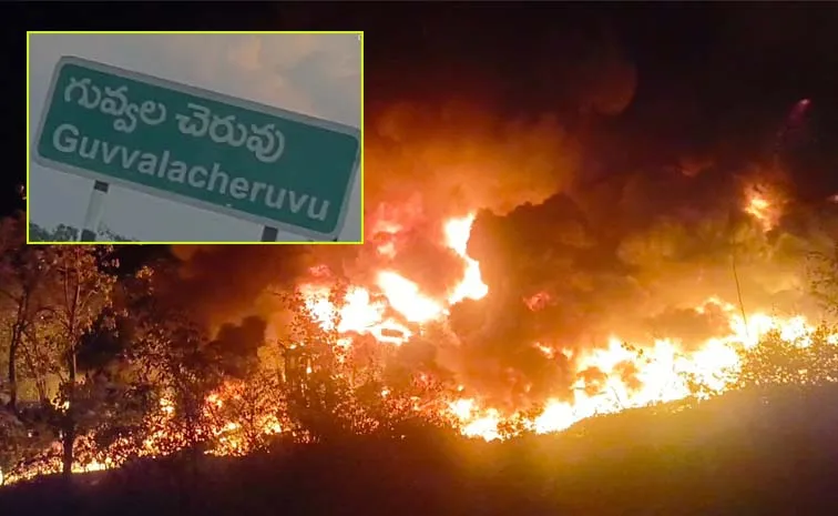 రాయచోటి ఘాట్‌లో ఘోరం.. లారీ బోల్తా, ఇద్దరు సజీవ దహనం!