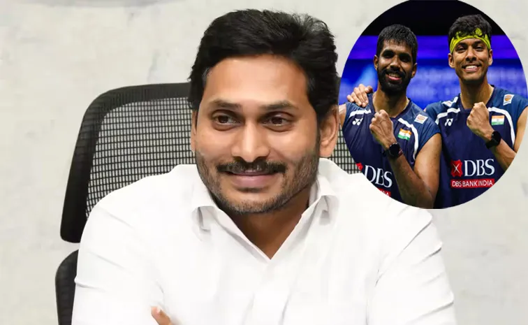 YS Jagan-Congrats  SatwikSairaj-Chirag Shetty-Winning-China Masters-Title