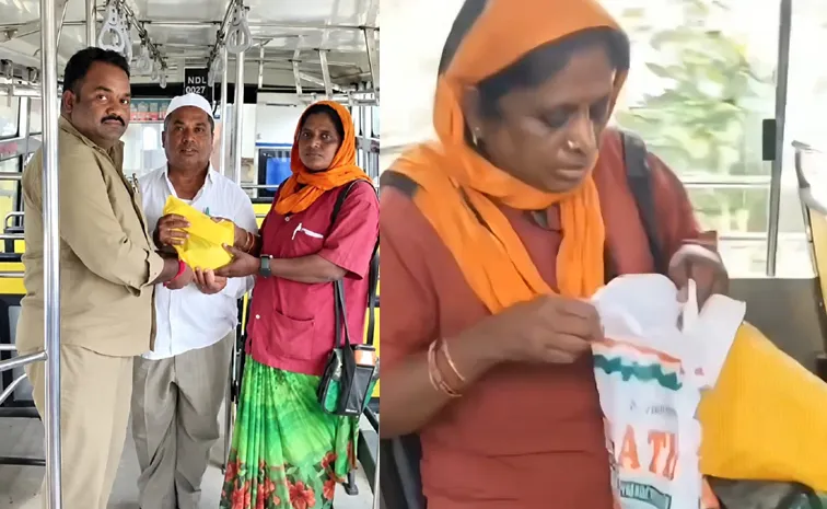 TGSRTC Conductor Saritha Returns  Rs3 Lakh Cash Bag to Passenger in Hyderabad