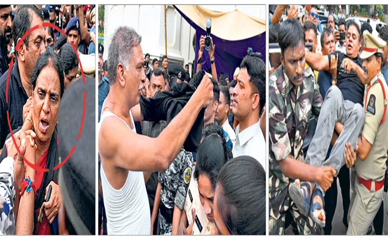 Altercation between BRS MLAs, MLCs, and police at Assembly