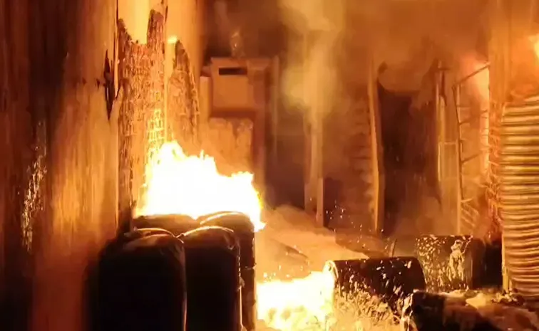 Fire accident at a printing unit in Kukatpally