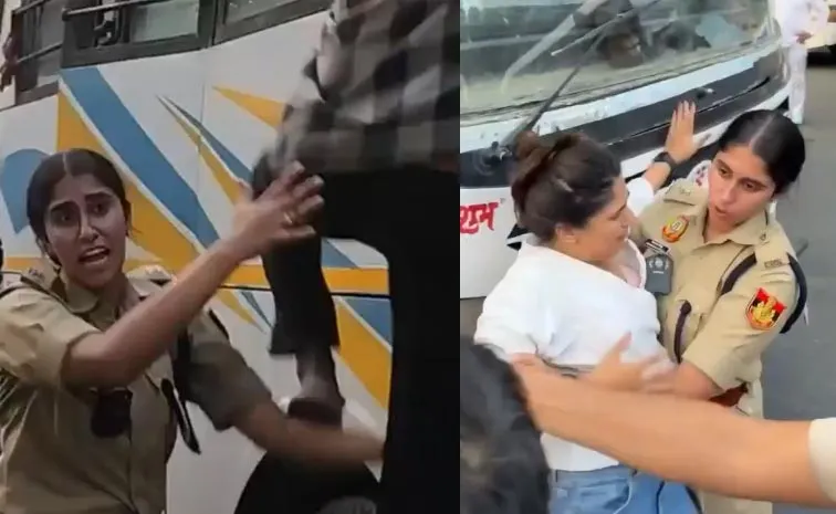 Delhi Officer Aishwarya Singh Wins Praise for Calm Protest Handling Video Viral
