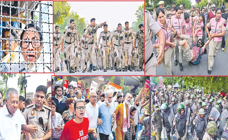 Protesters were detained by Delhi Police at Jantar Mantar
