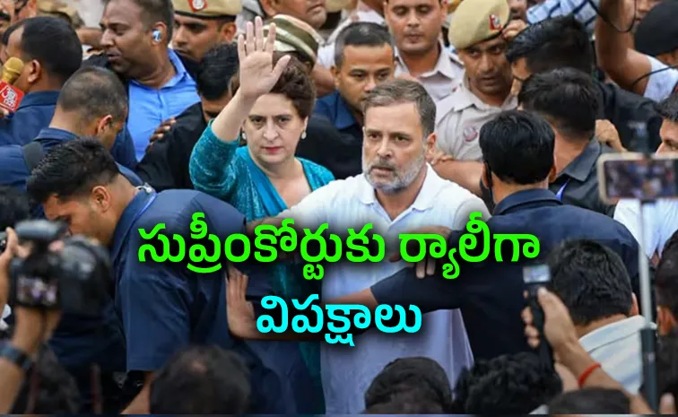Opposition parties set out in a rally to the Supreme Court