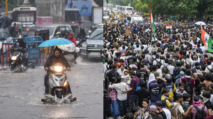 IMD Red Alert To Delhi Heavy rains to 11 Districts