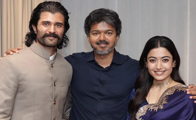 Vijay Deverakonda Rashmika Mandanna Meet CM Thalapathy Vijay