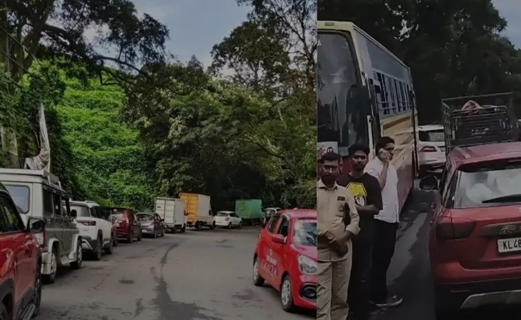 Massive traffic jam at Sabarimala