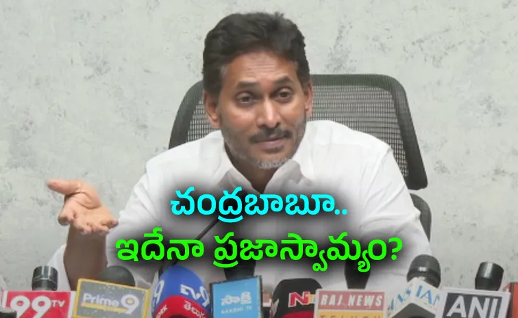 YS Jagan Fires On Chandrababu Govt Over AP Incidents