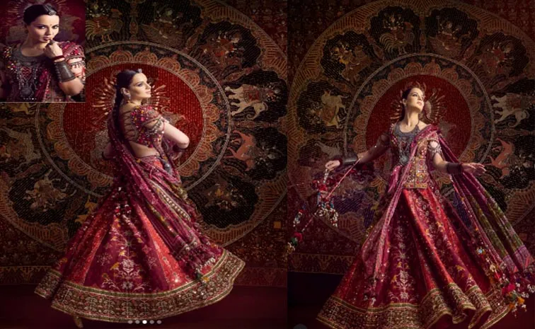 Kangana Ranaut reimagines garba style in Rs 2 lakh Torani lehenga-choli 