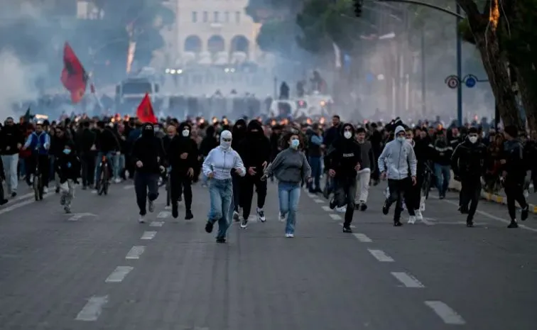  Albania unrest sparks Sena UBT clash