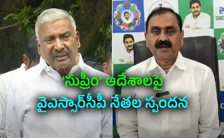 YSRCP Leaders response on supreme court orders