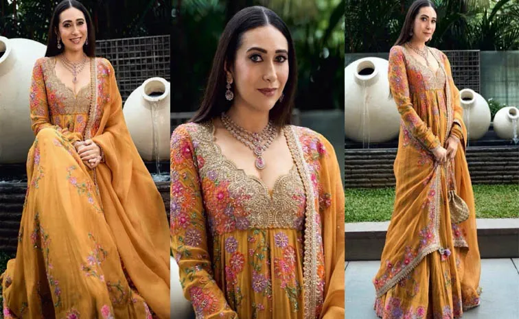 Fashion Tips: Karisma Kapoors Yellow Anarkali Set Worth Rs 3 Lakh 3