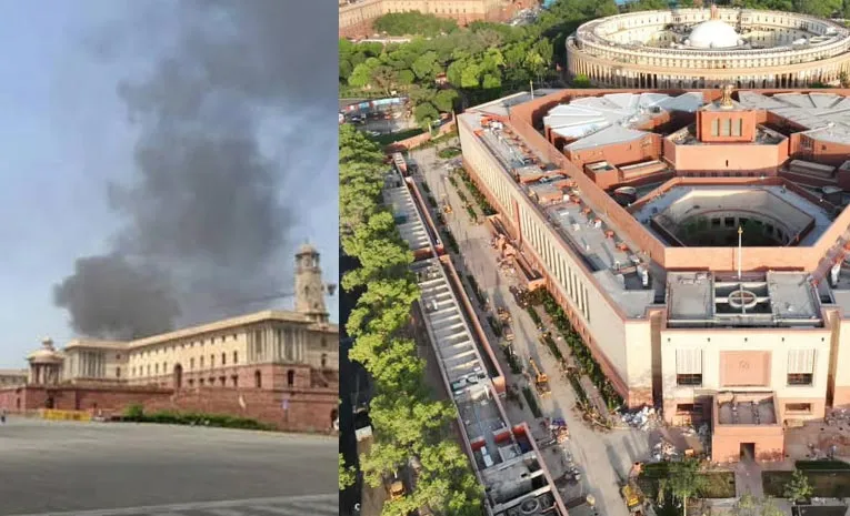 Delhi Fire Accident near Parliament