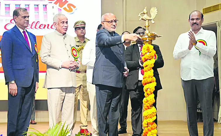 CP Radhakrishnan at the Ruby Jubilee celebrations of Dr NTR University of Health Sciences
